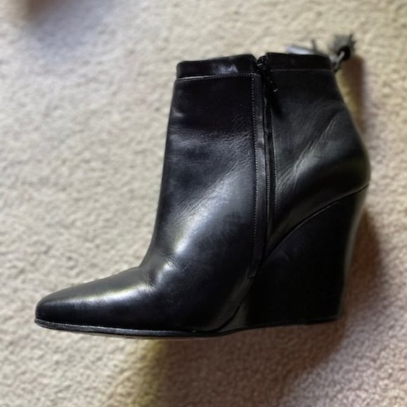 Shoes - STEPHANE KELIAN Paris Black Wedge Booties – FR36 – US 6